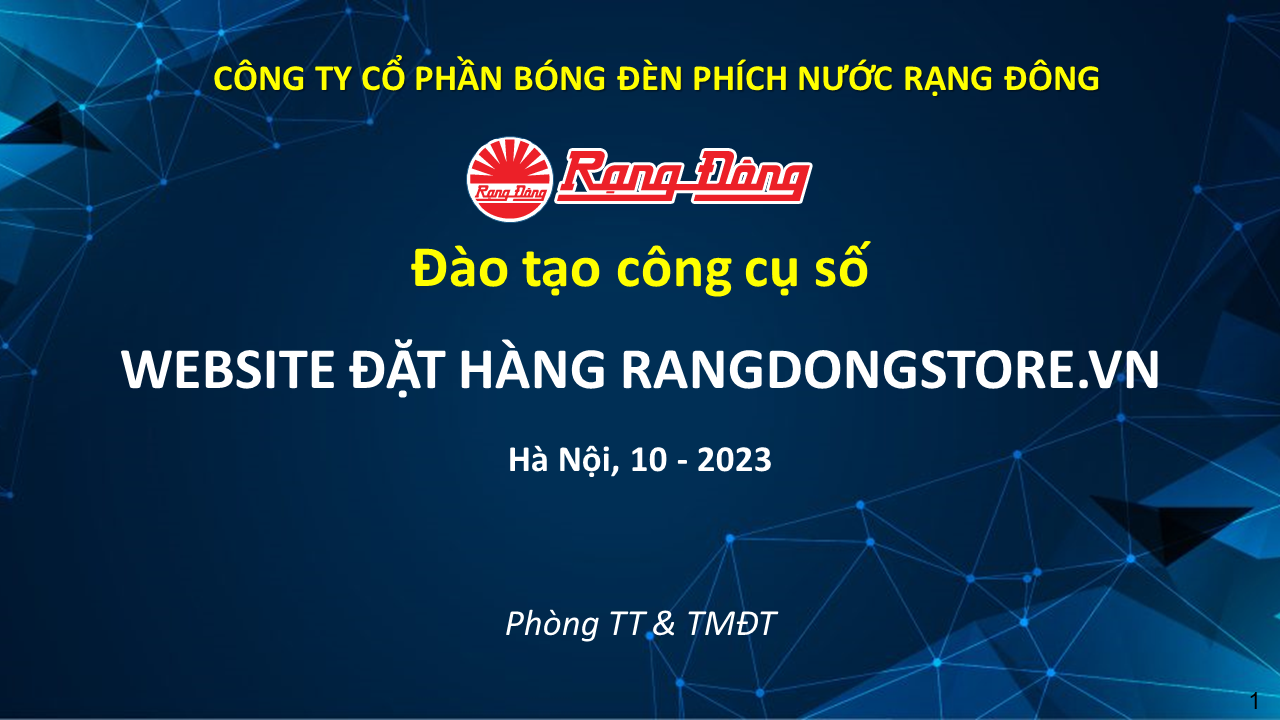 HDSD web đặt hàng Rangdongstore